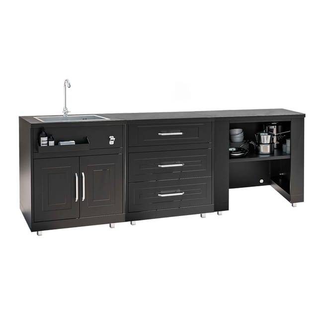 Cuisine d'extérieur 3 modules avec évier , Memphis - Oviala