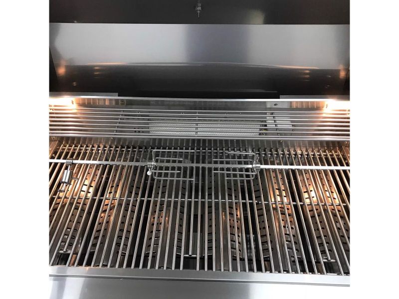 Cuisine extérieure Mont Alpi à 6 brûleurs avec réfrigérateur, brûleur latéral infrarouge et kit rôtisserie – Image 4